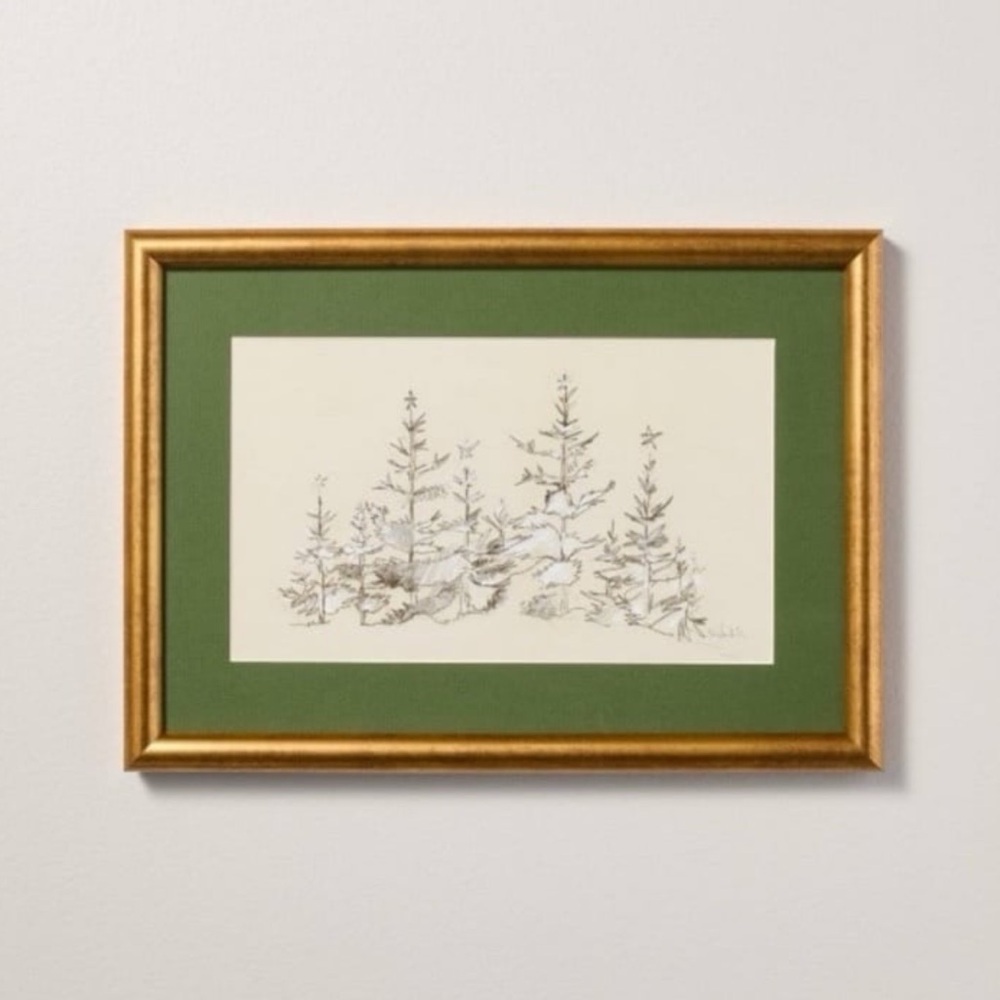 Tree Sketch Framed 10 x 14 Christmas Wall Art - Hearth & Hand with Magnolia